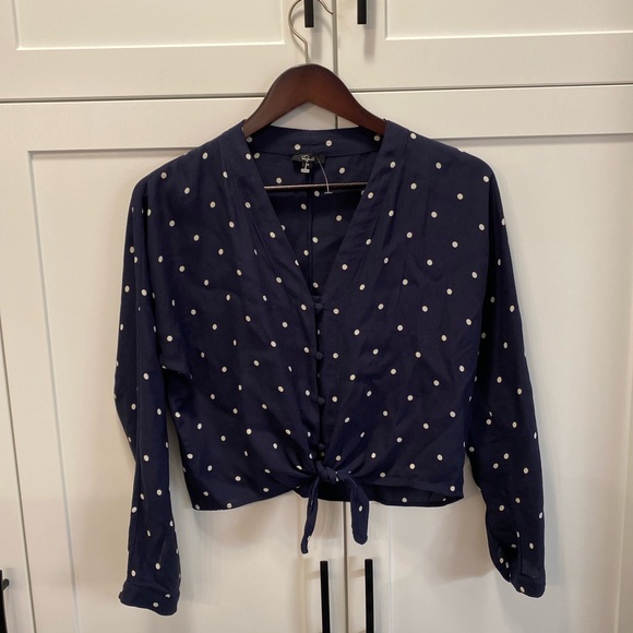 Rails polka dot tie front blouse - Picture 2 of 7